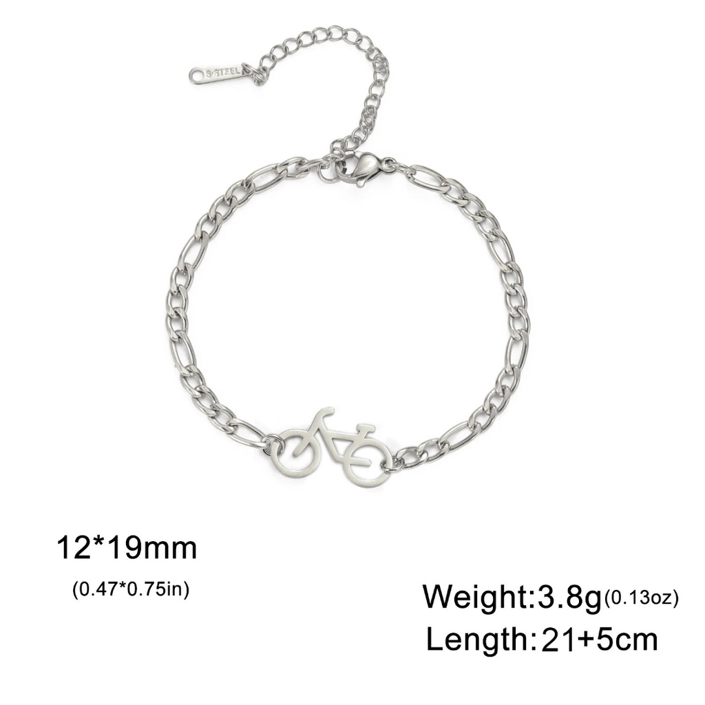 Cycolinks Figaro Chain Bicycle Pendant Bracelet size 