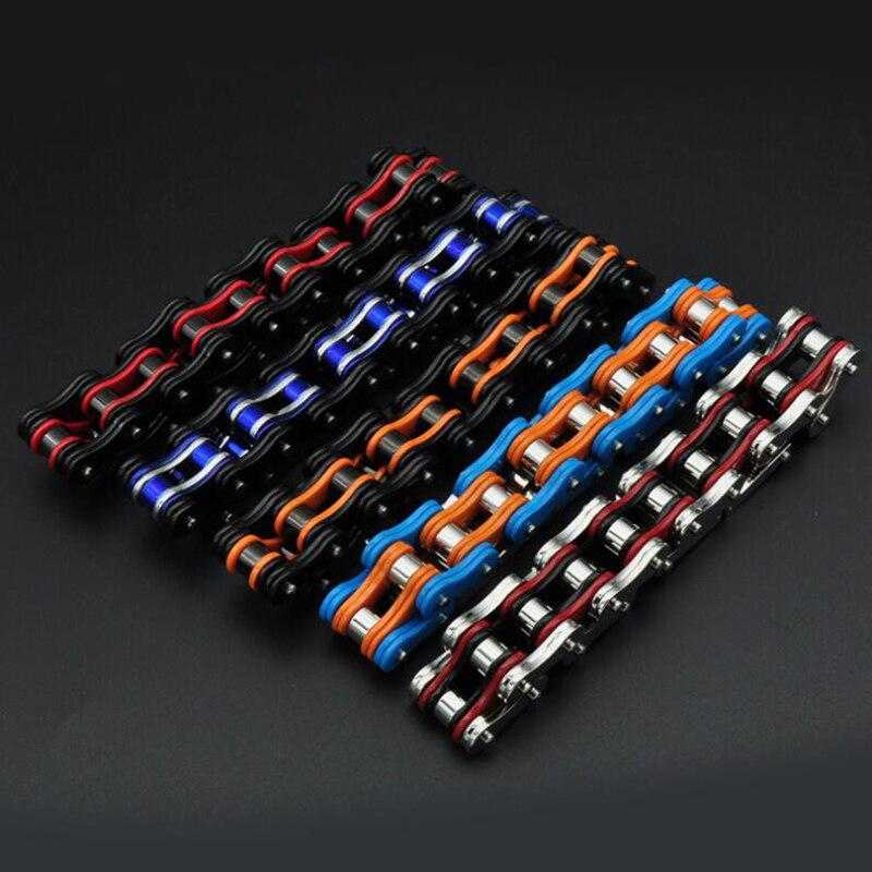 Cycolinks Blue Orange Bike Chain Bracelet - Cycolinks